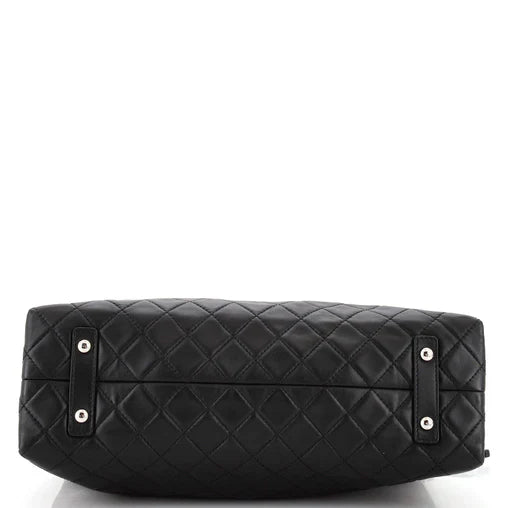 Chanel 3 Accordion Shopping Tote Quilted Lambskin