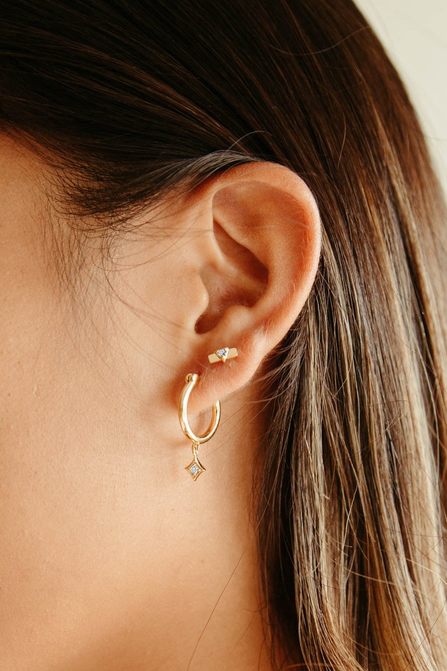 Nova Earrings - White Topaz