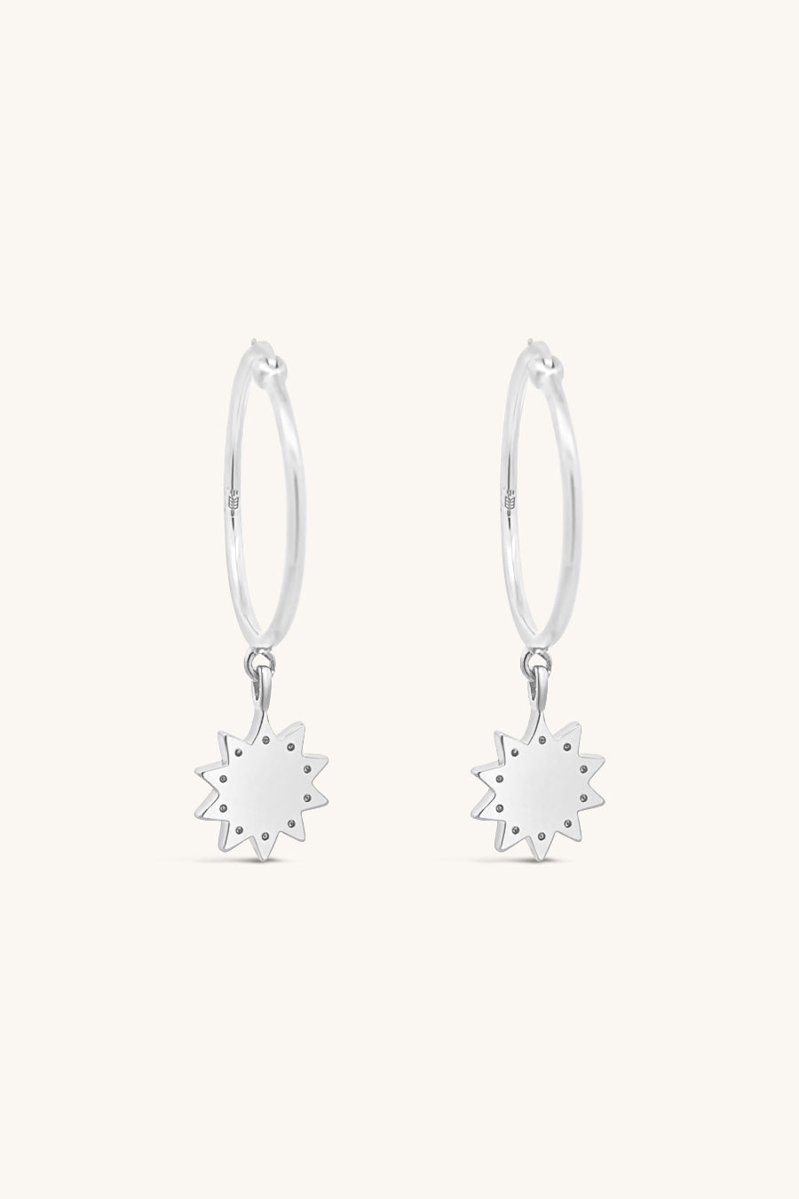 Luster Hoop Earrings - Silver