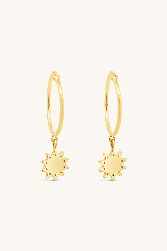 Luster Hoop Earrings - Gold