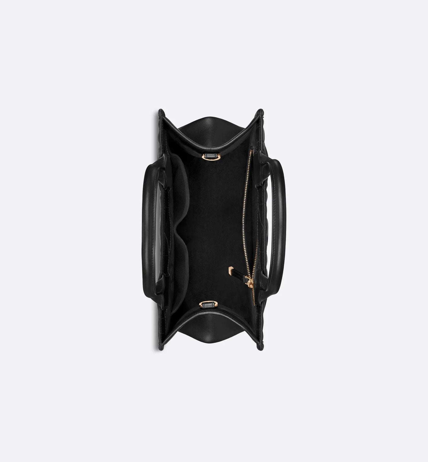 Small Dior Book Tote Black Macrocannage Calfskin