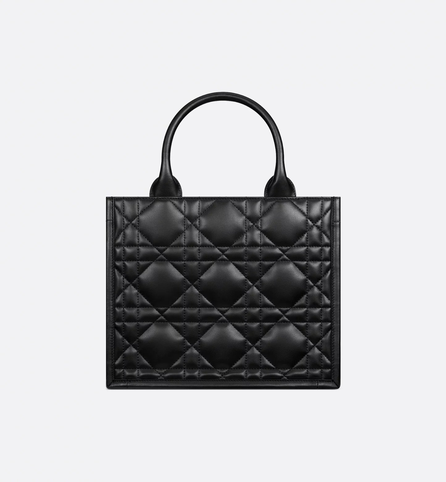 Small Dior Book Tote Black Macrocannage Calfskin