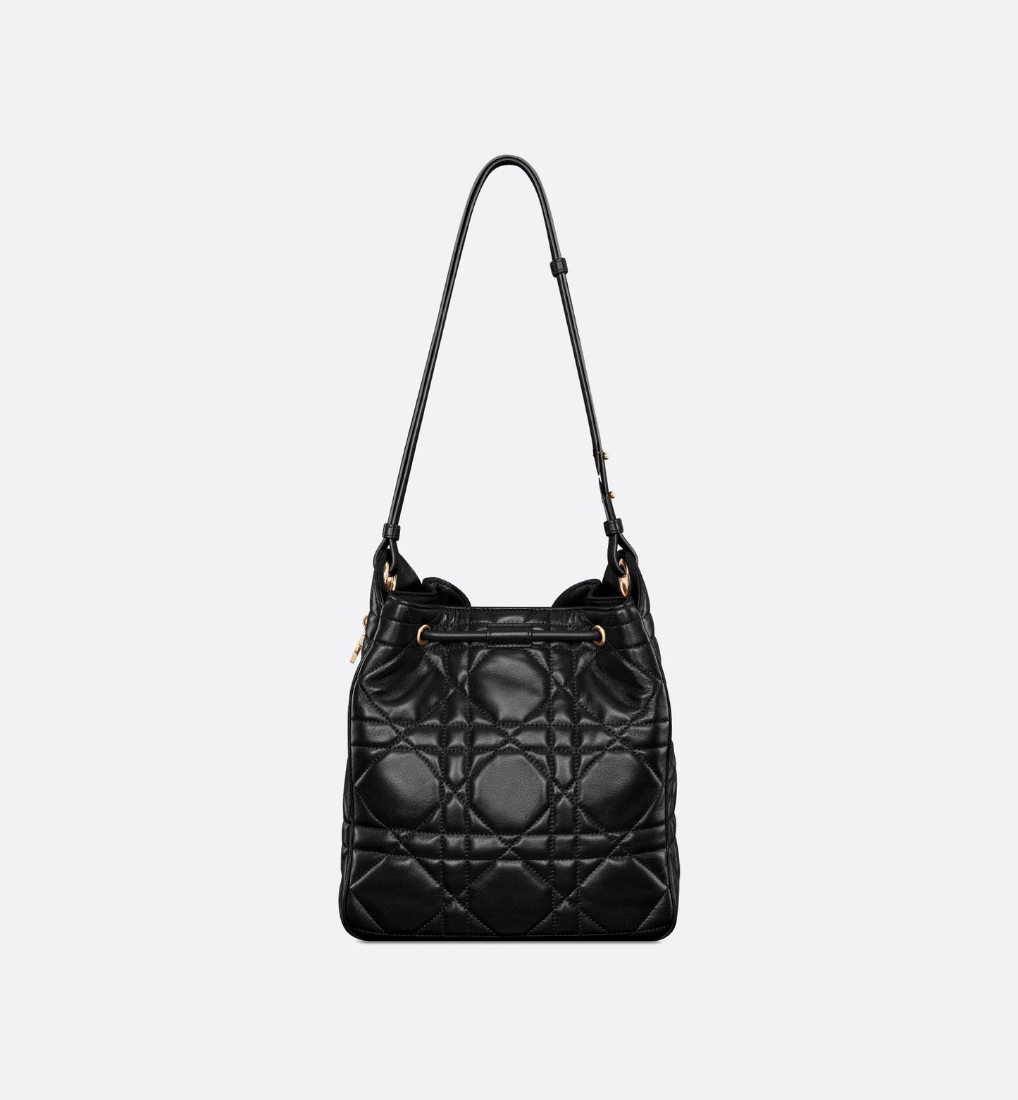 Medium D-Motion Bag Black Macrocannage Lambskin