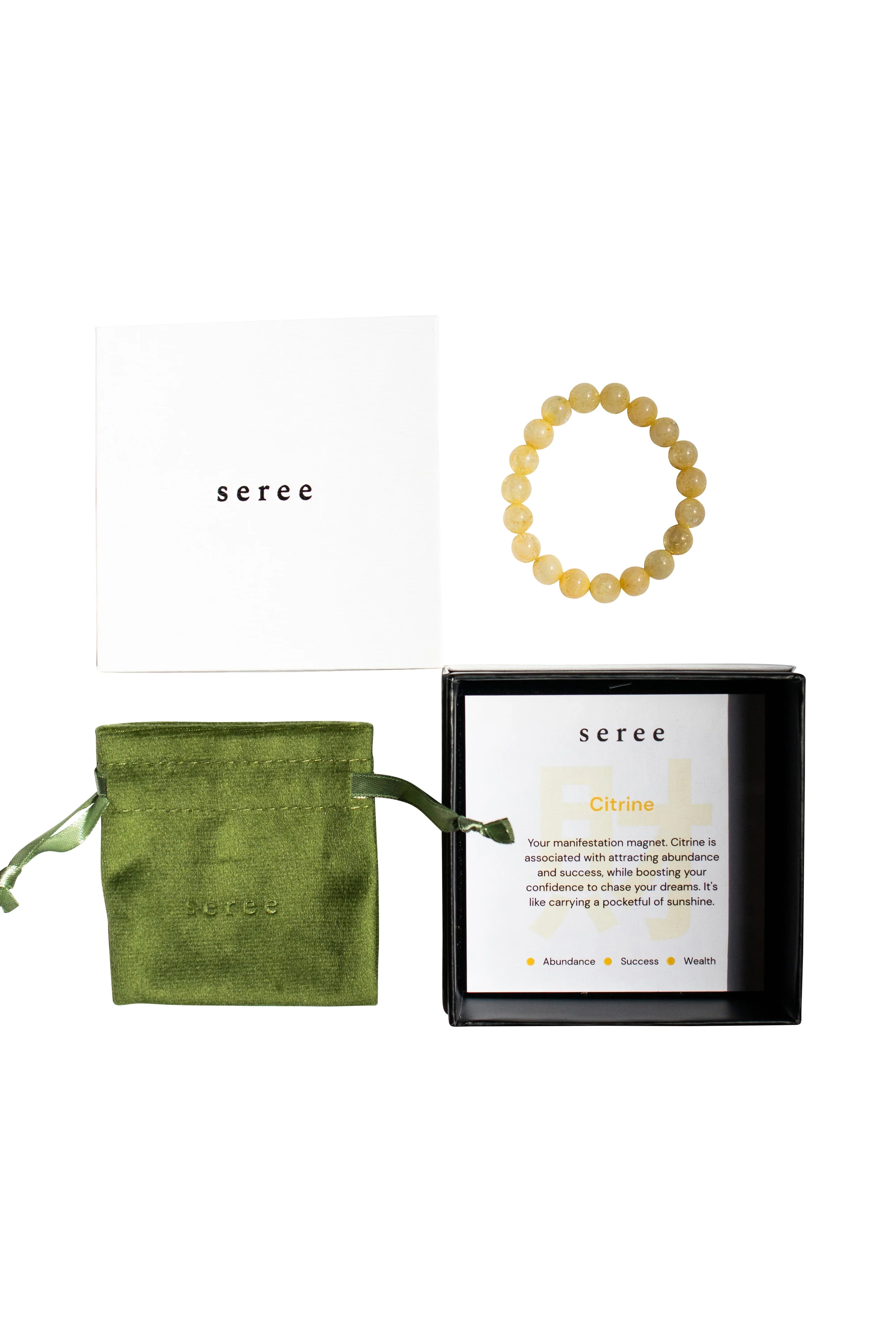 Manifest Collection | Abundance — Yellow Crystal Beaded Bracelet