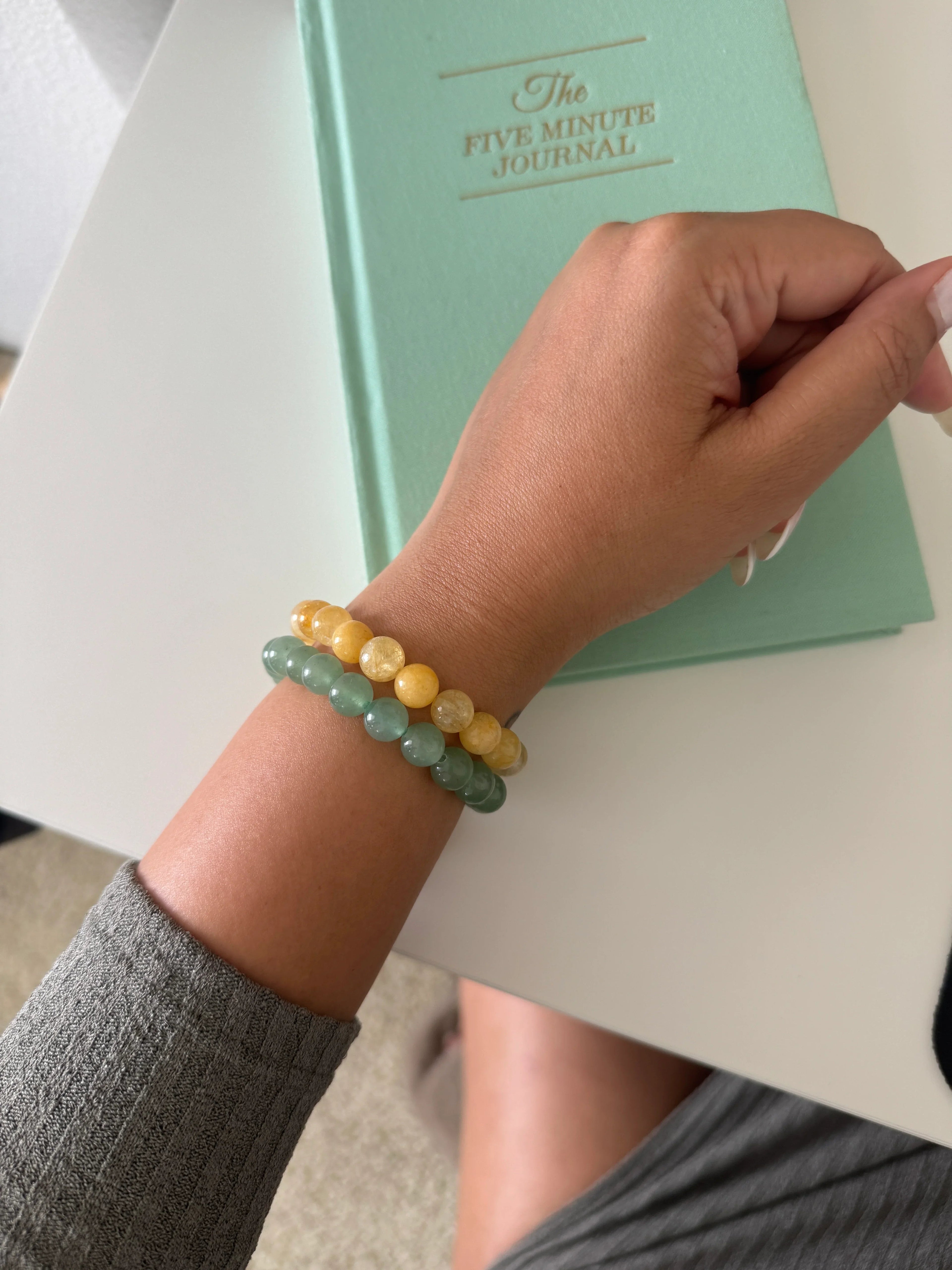Manifest Collection | Abundance — Yellow Crystal Beaded Bracelet