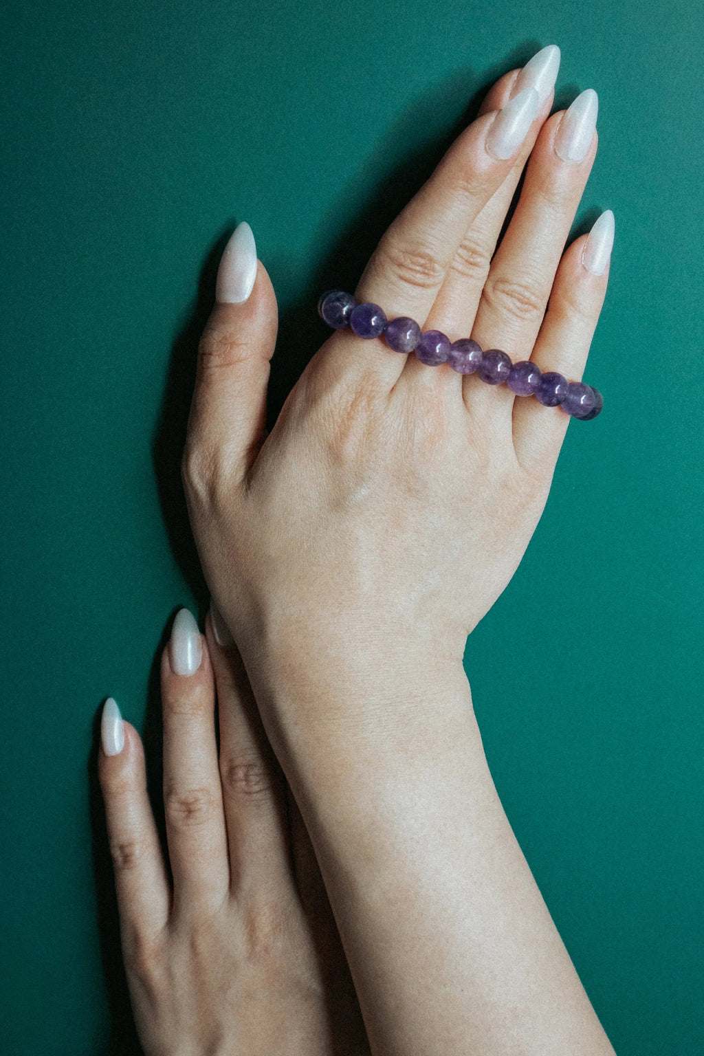 Manifest Collection | Calm — Purple Crystal Beaded Bracelet