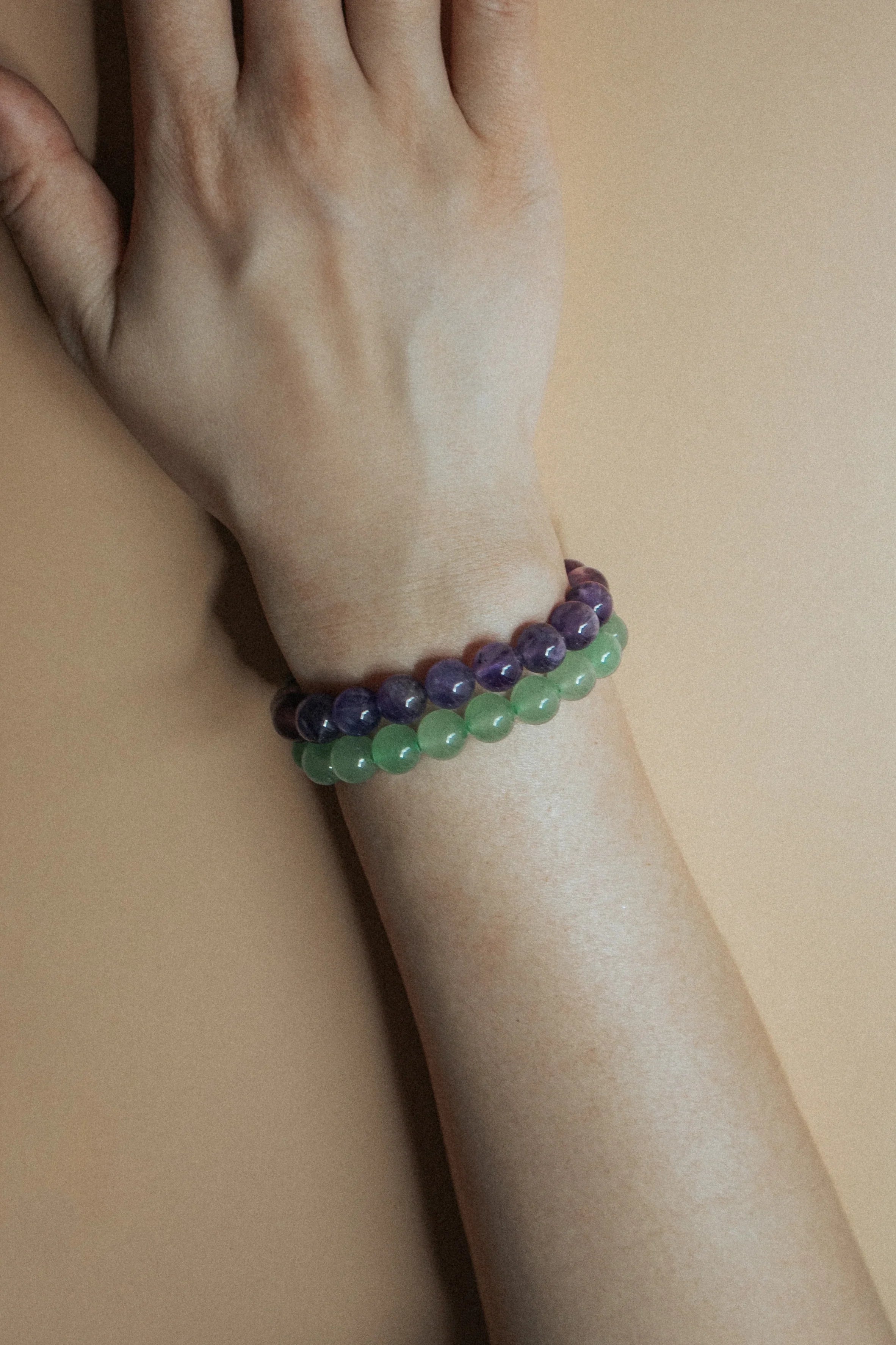 Manifest Collection | Calm — Purple Crystal Beaded Bracelet