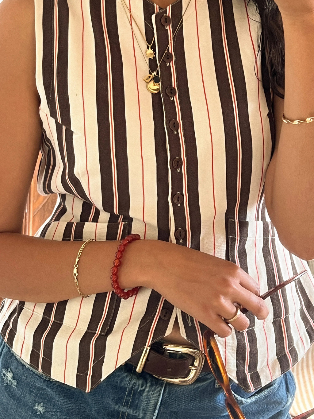 Manifest Collection | Confidence — Red Crystal Beaded Bracelet