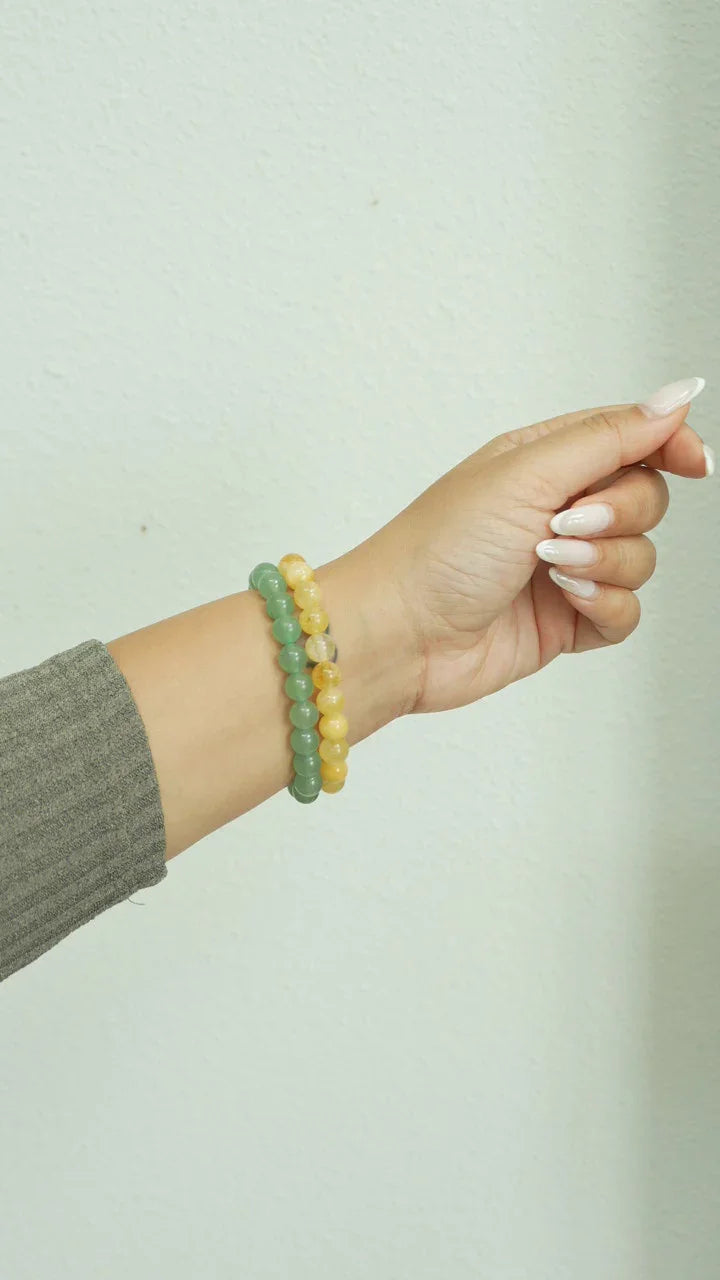 Manifest Collection | Luck — Green Crystal Beaded Bracelet