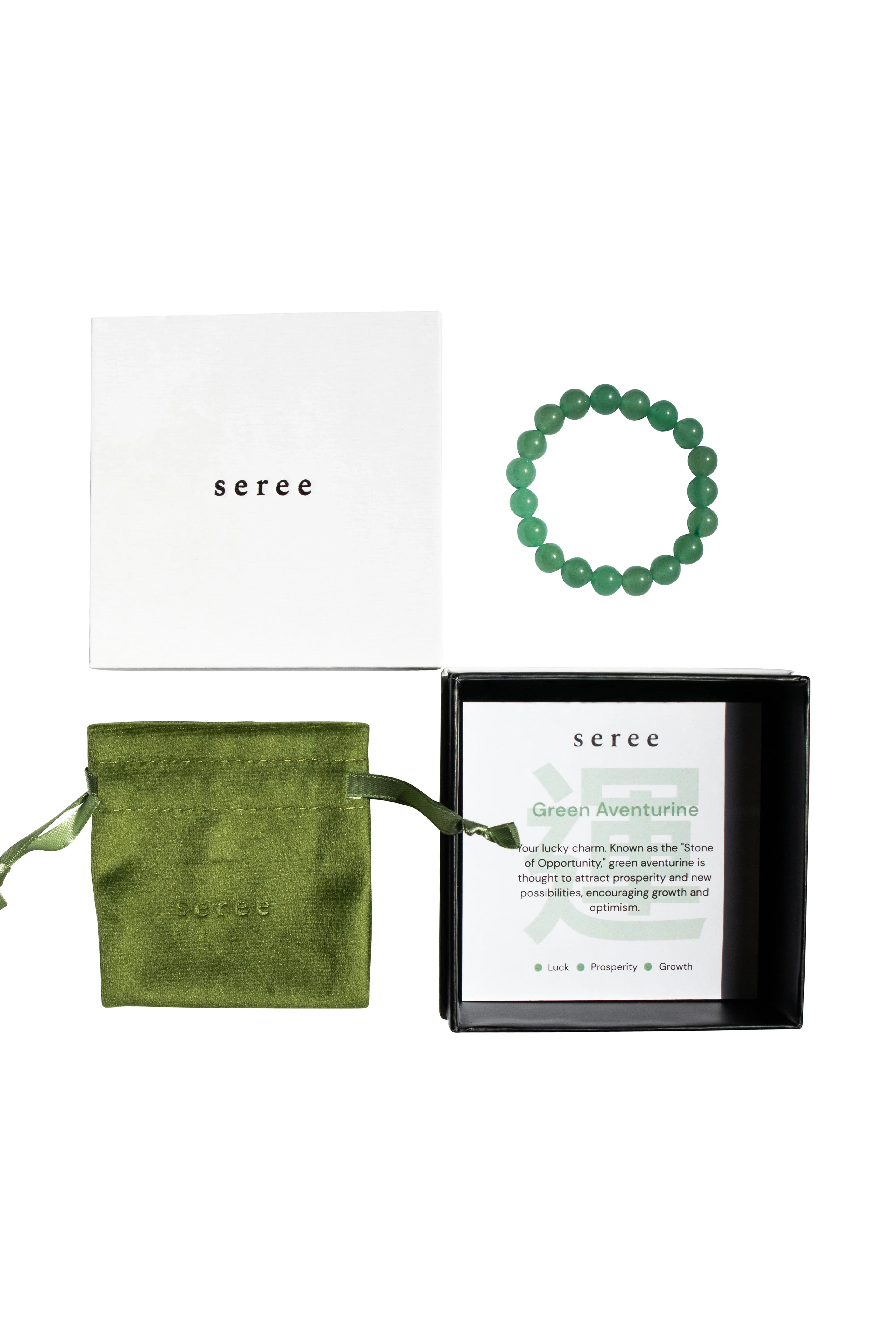 Manifest Collection | Luck — Green Crystal Beaded Bracelet