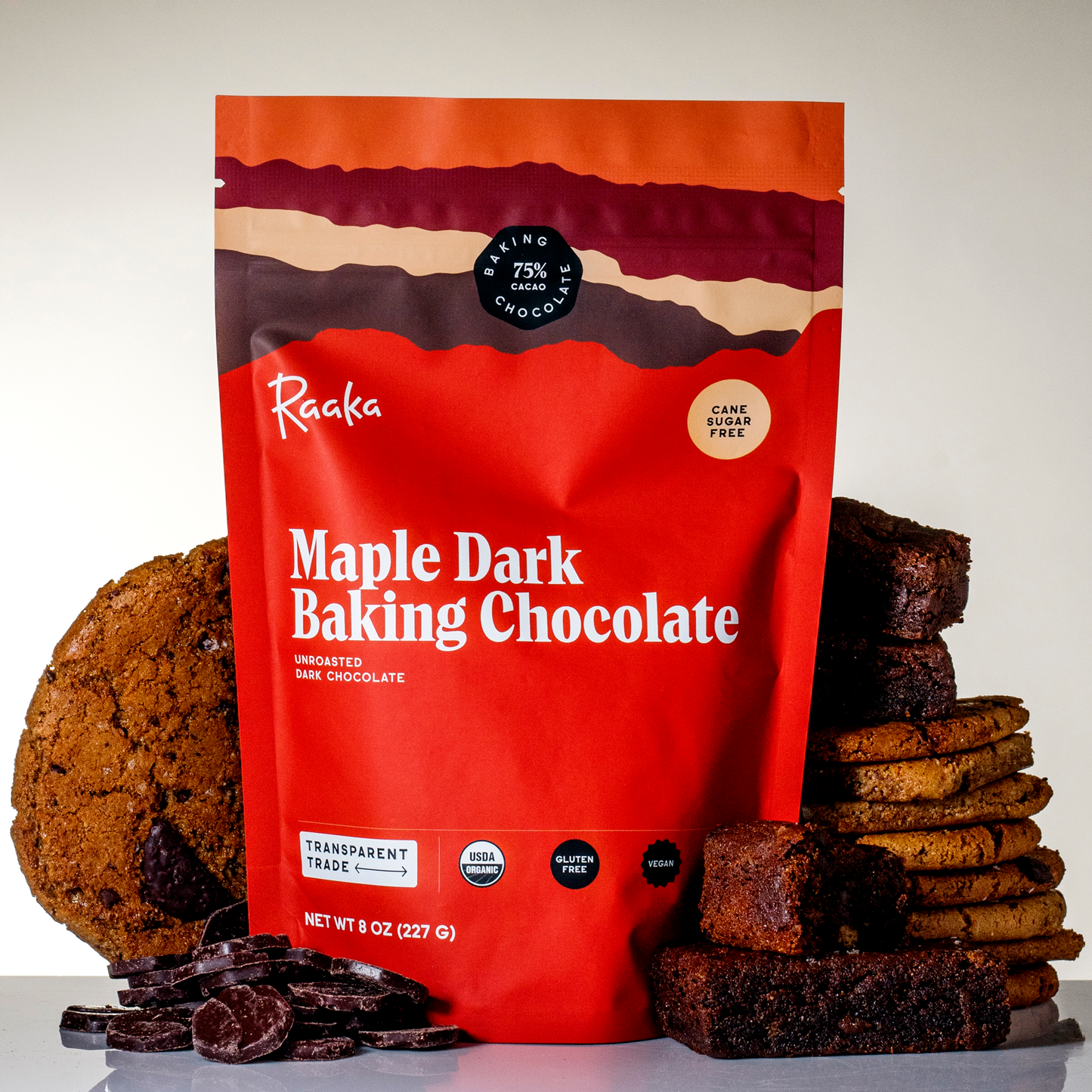 Maple Dark Baking Chocolate with Cookies and Brownies