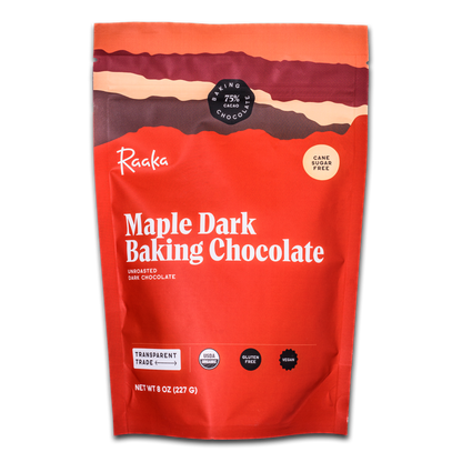 Maple Dark Baking Chocolate - Raaka Chocolate