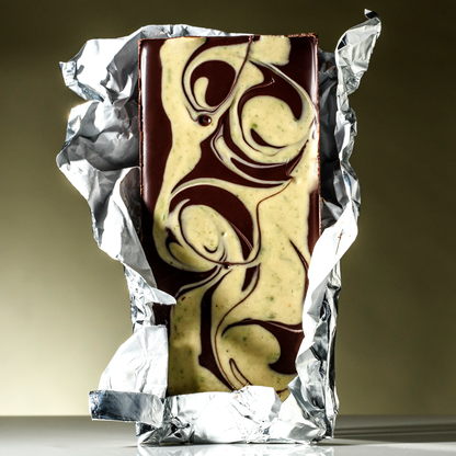 Mashed Potato Swirl bar with open wrapper