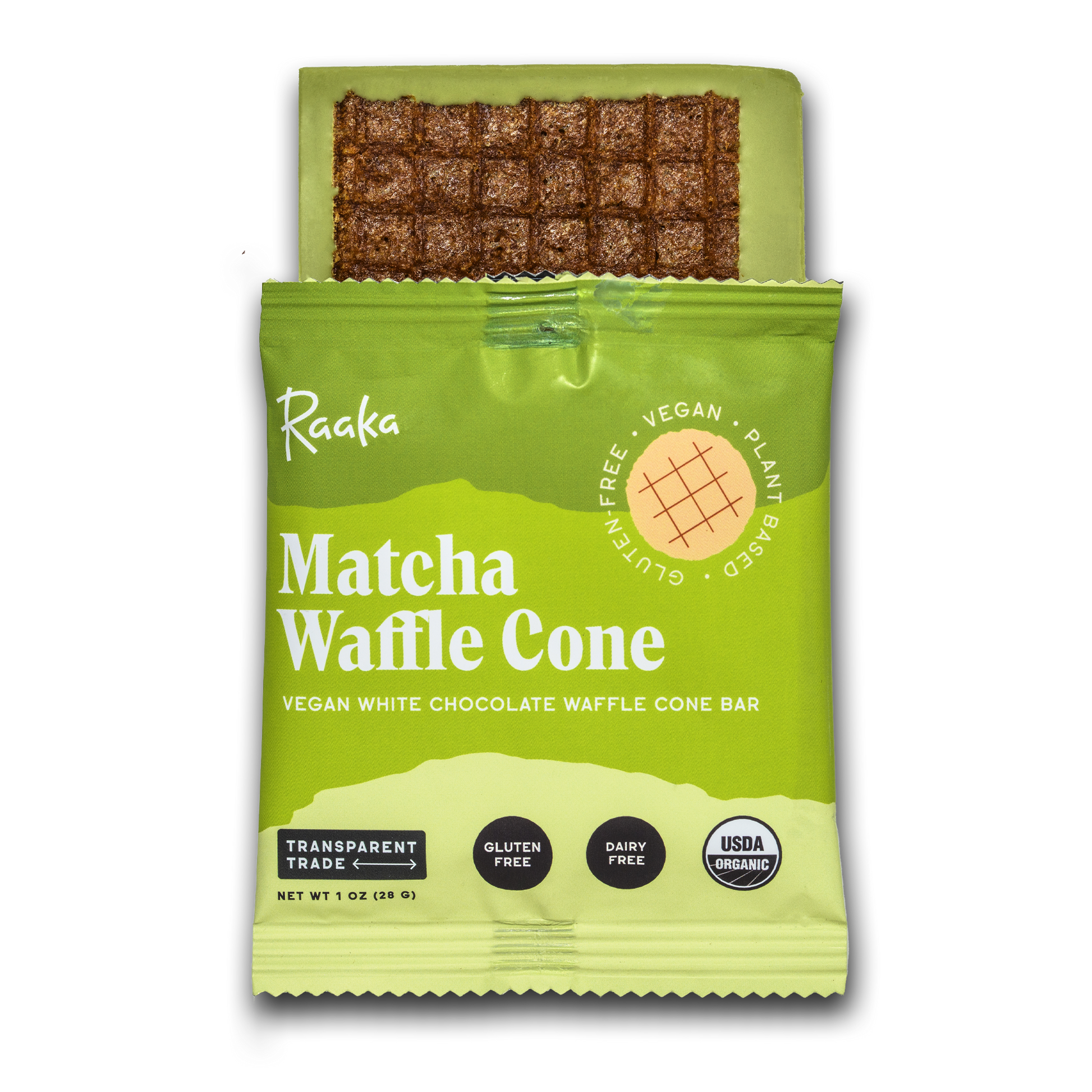 Matcha Waffle Cone Bar - Raaka Chocolate