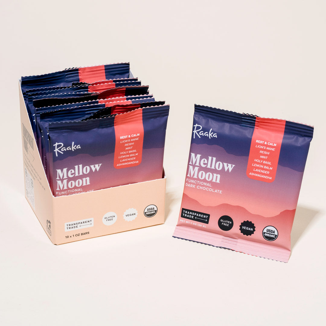 Box of 10 Mellow Moon Chocolate Bars