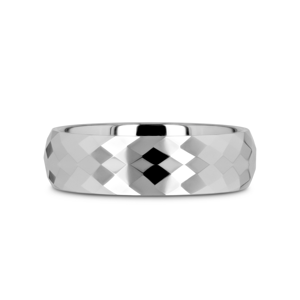 MILLENNIUM Tungsten Wedding Band with 288 Diamond Facets - 2mm - 10mm