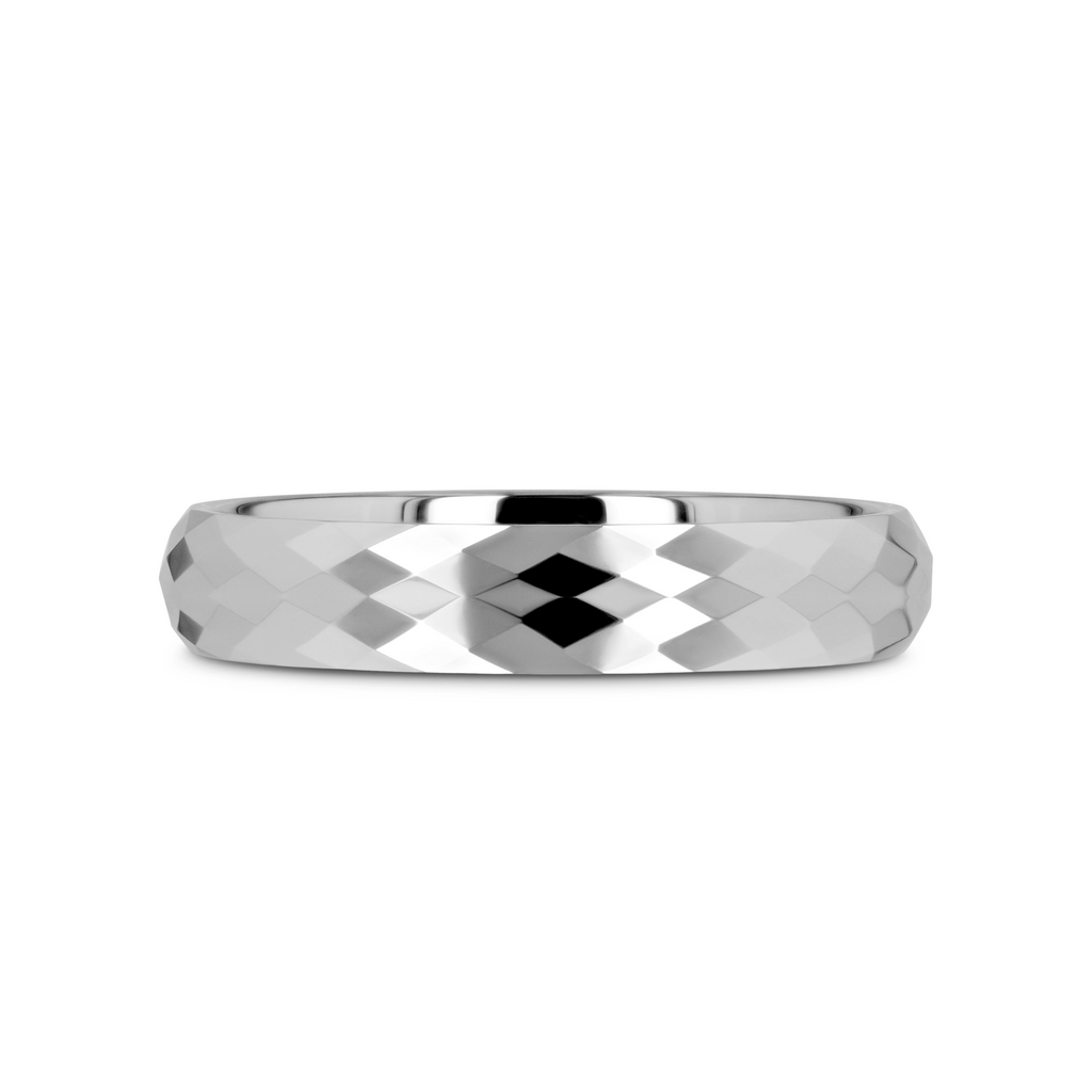 MILLENNIUM Tungsten Wedding Band with 288 Diamond Facets - 2mm - 10mm