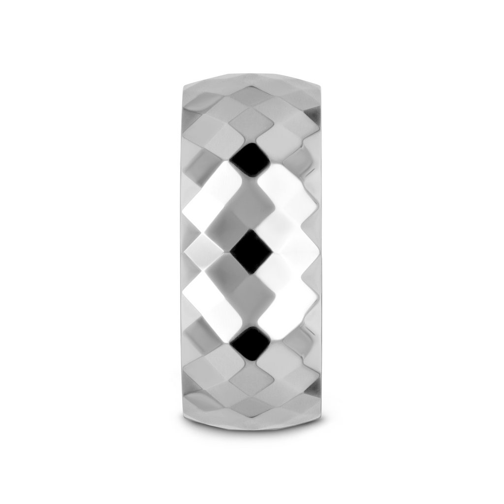 MILLENNIUM Tungsten Wedding Band with 288 Diamond Facets - 2mm - 10mm