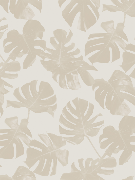 Monstera Leaf Wallpaper, neutral