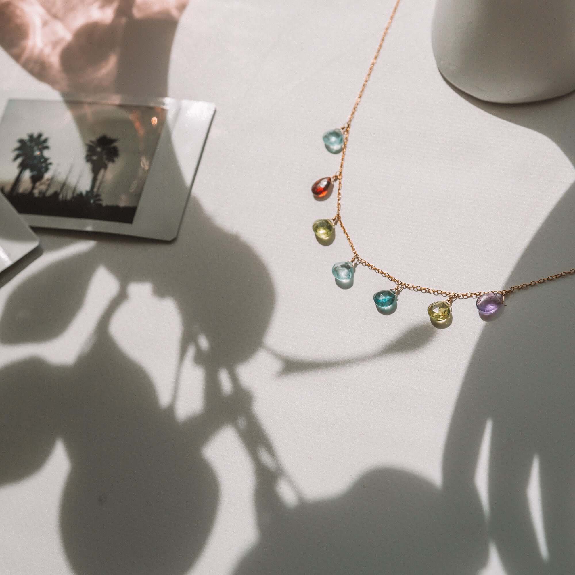 Gold Rainbow Sparkler Necklace