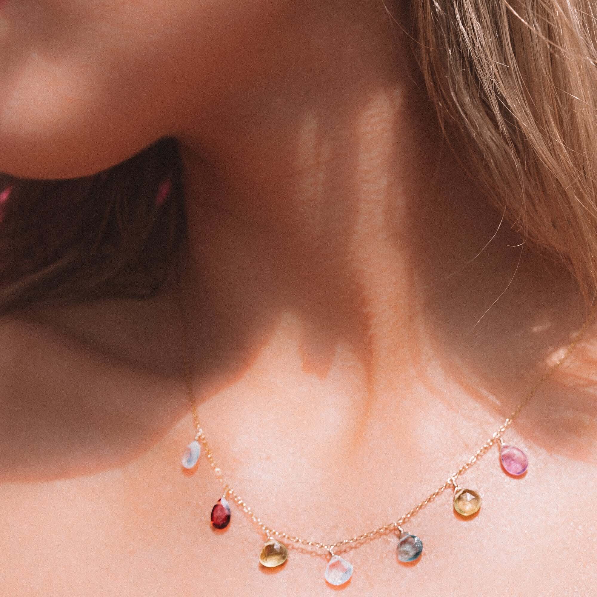 Gold Rainbow Sparkler Necklace