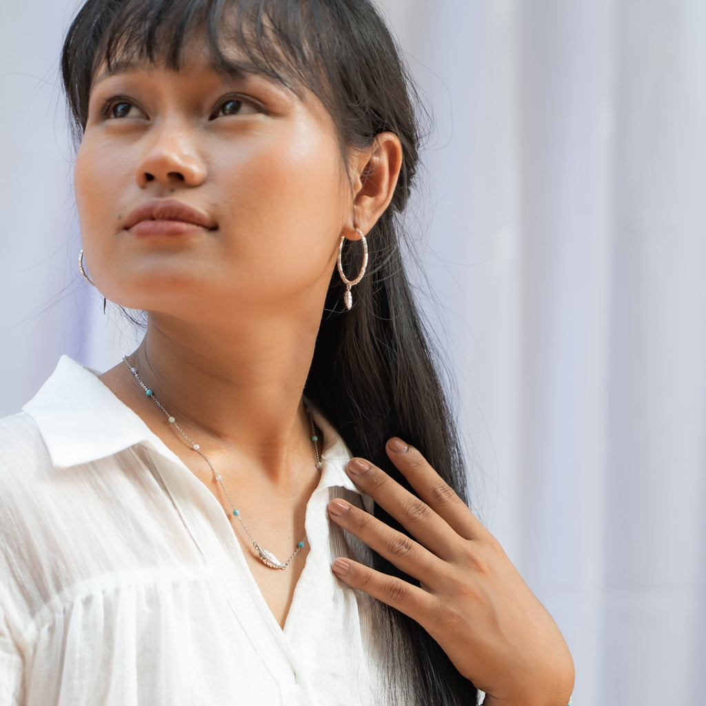 Song of Celebration Feather Beaded Necklace