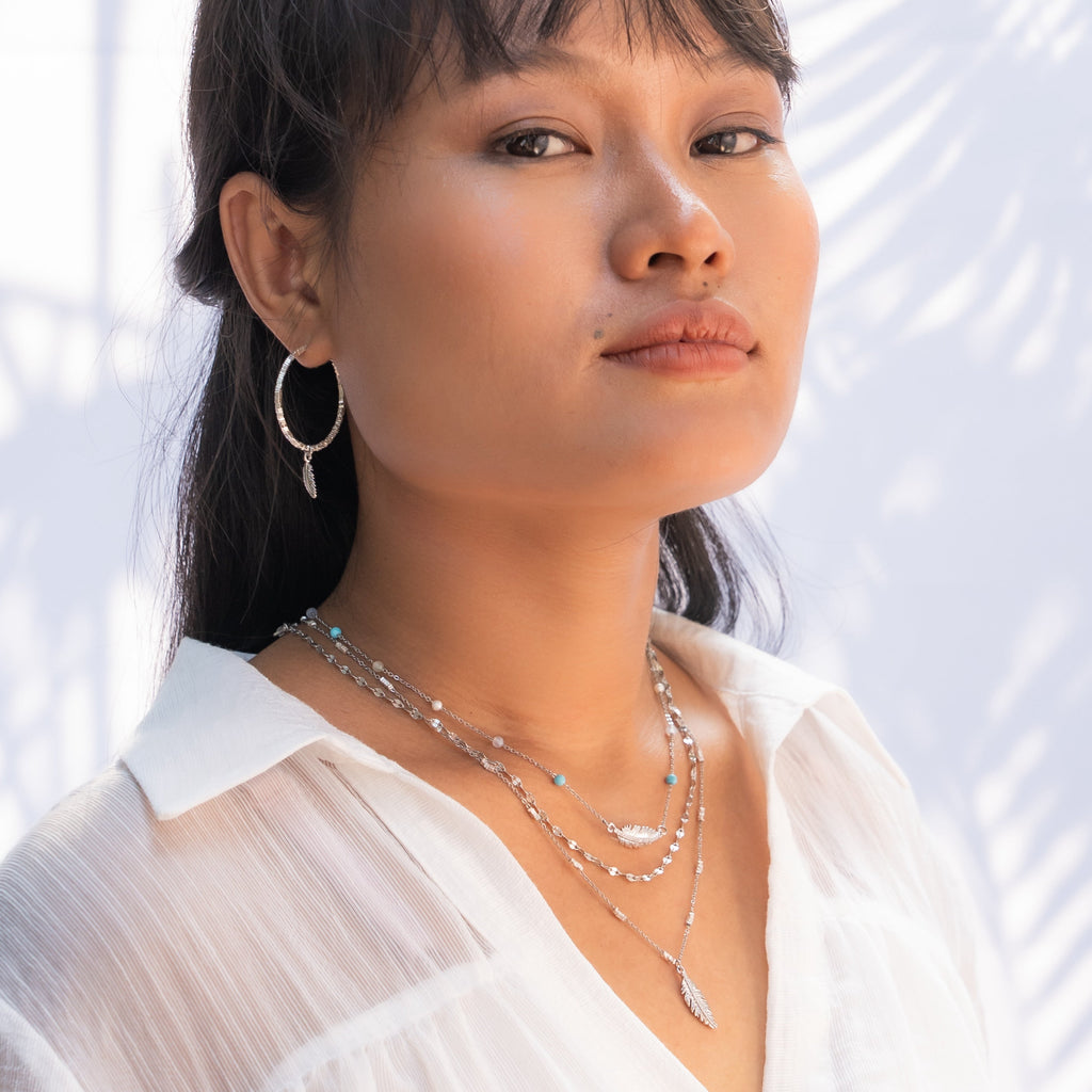 Song of Celebration Feather Beaded Necklace