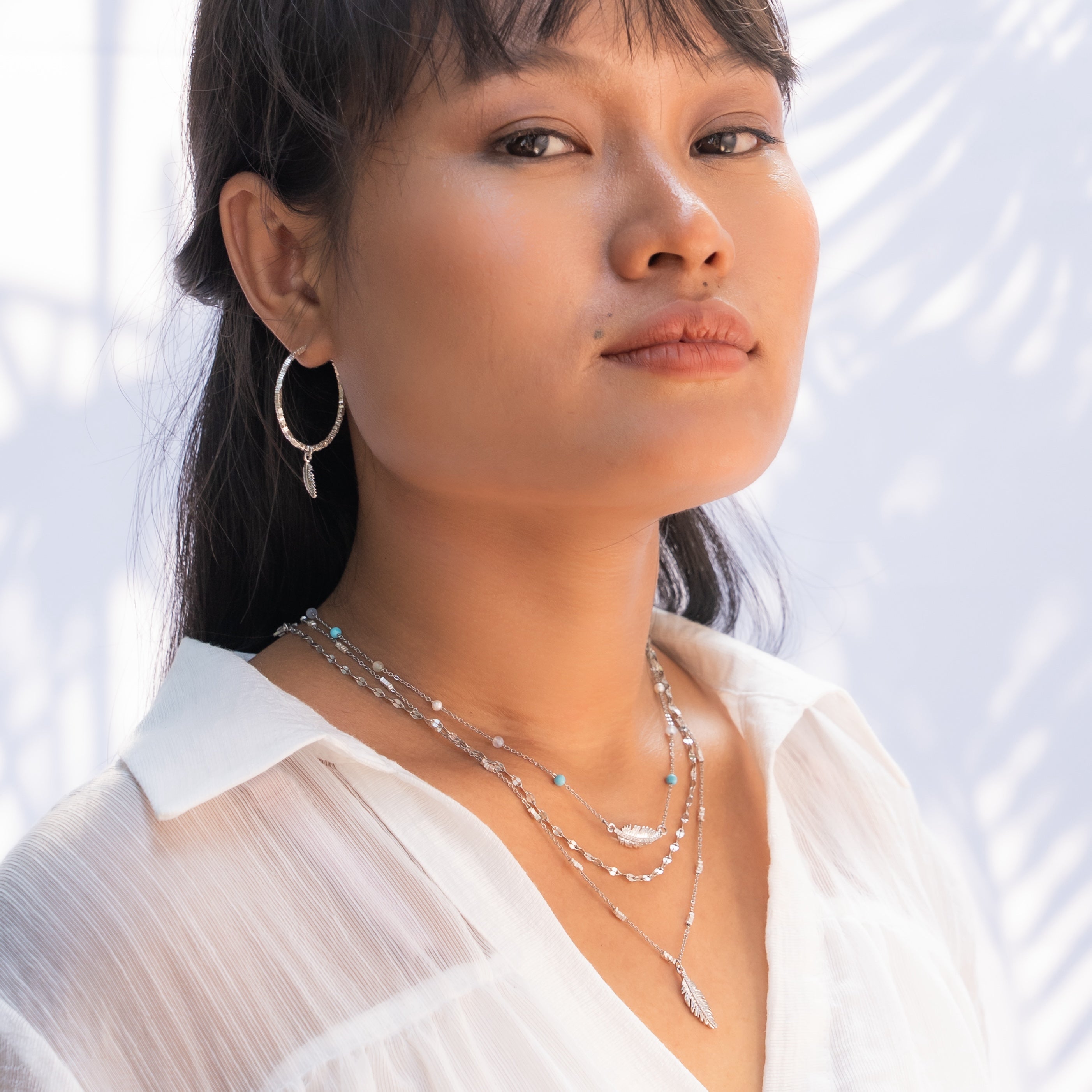 Song of Celebration Feather Beaded Necklace