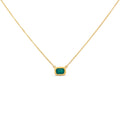 Emerald Bezel Necklace