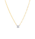 Diamond Emerald Cut Cluster Necklace
