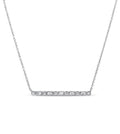 Diamond Baguette & Round Bar Necklace