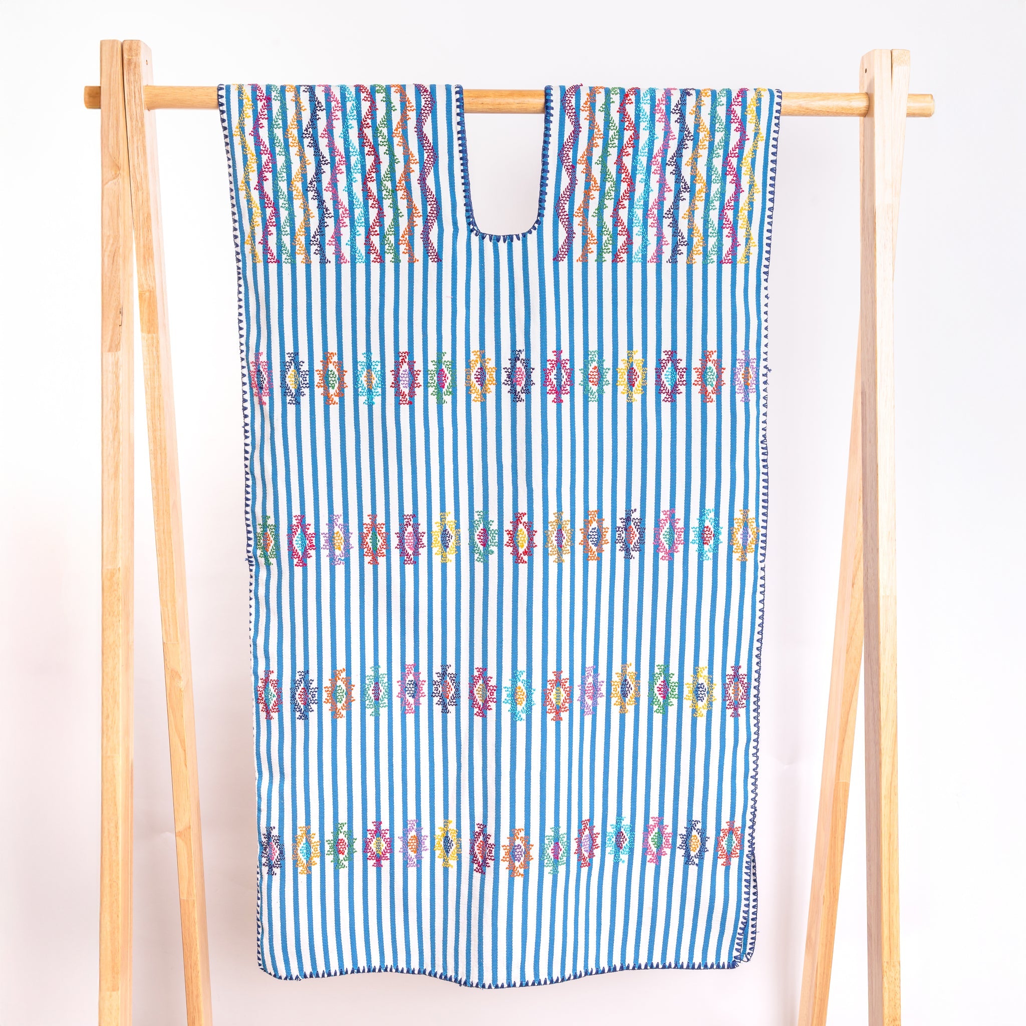 Blue Striped Huipil