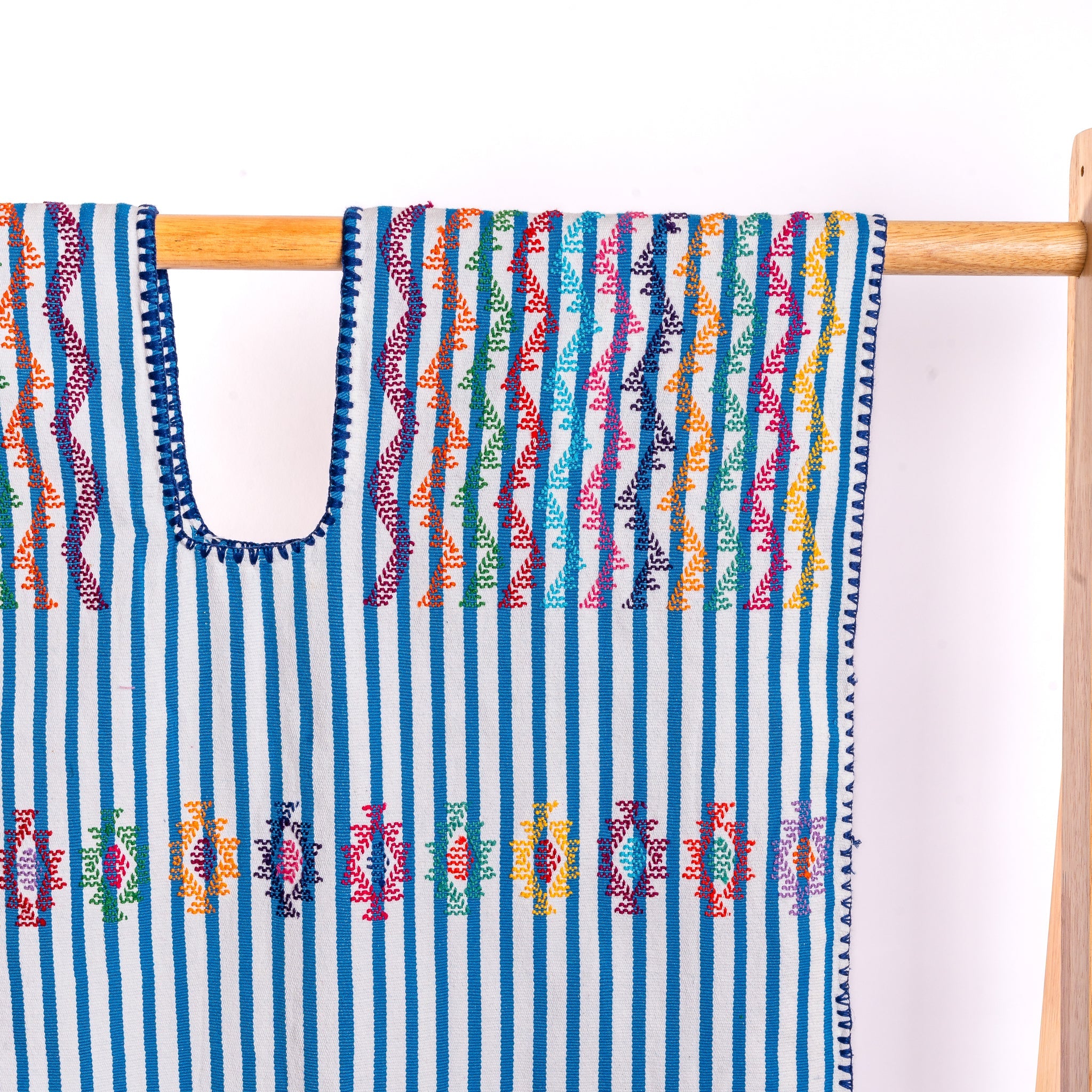Blue Striped Huipil