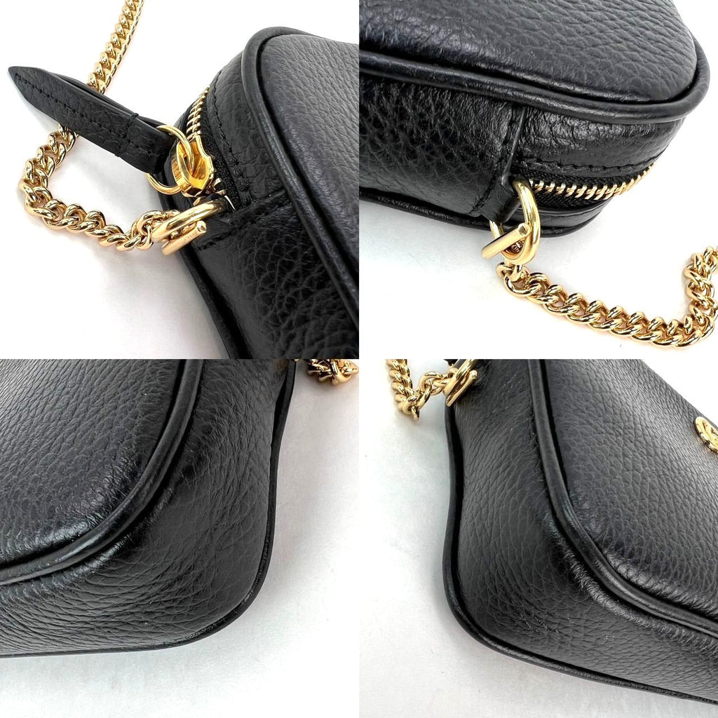 Gucci GG Marmont Super Mini lack Calfskin Crossbody Bag