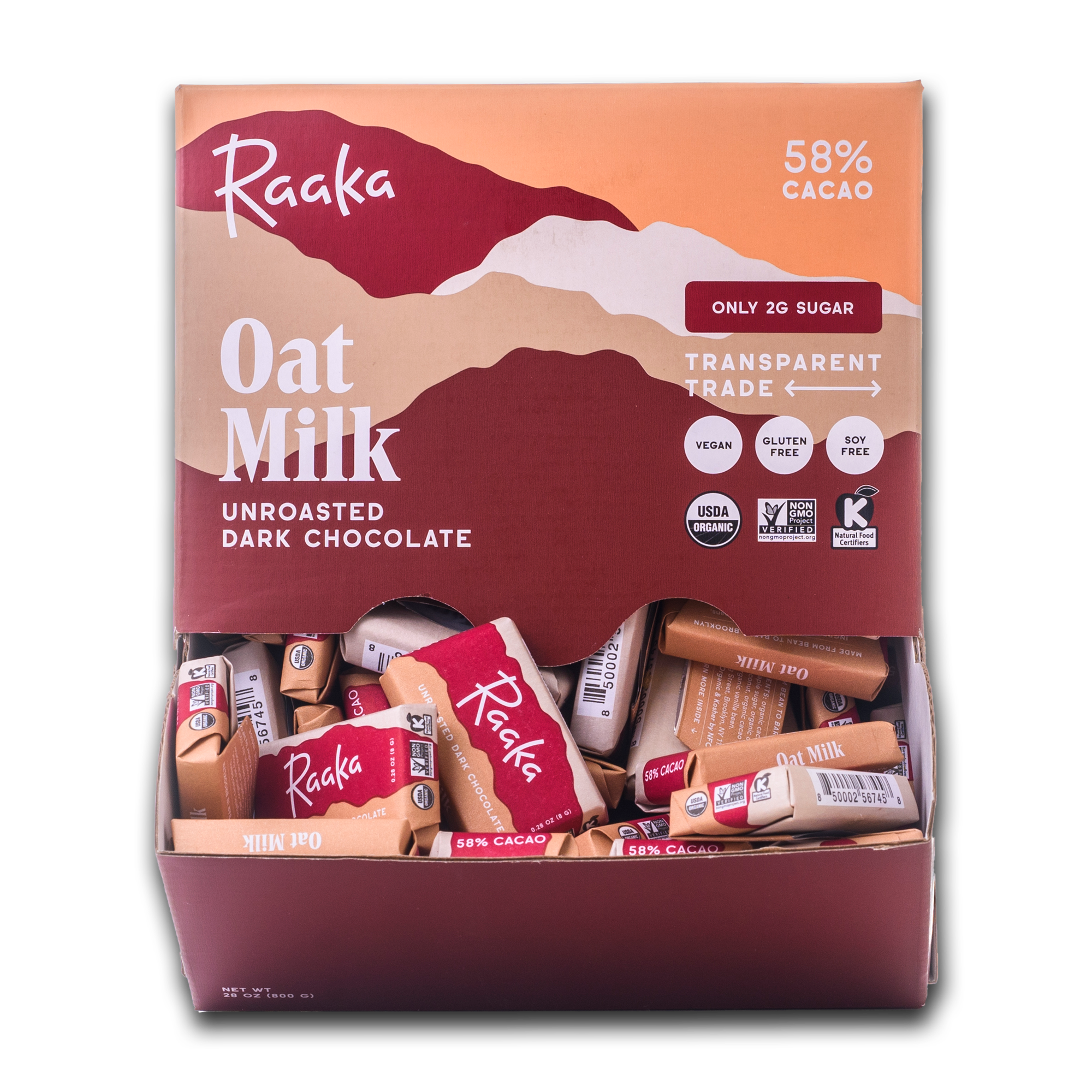 Oat Milk Minis (Box of 100) - Raaka Chocolate