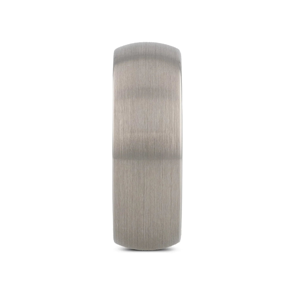 PYTHIUS Domed Brush Finished White Tungsten Ring - 2mm - 8mm