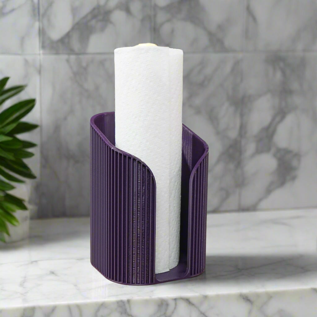 Mid-Century Ribbed Paper Towel Holder