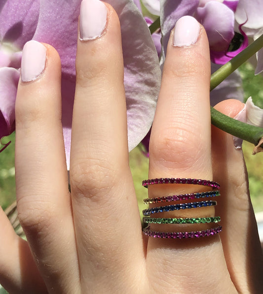 Sapphire Stackable Band