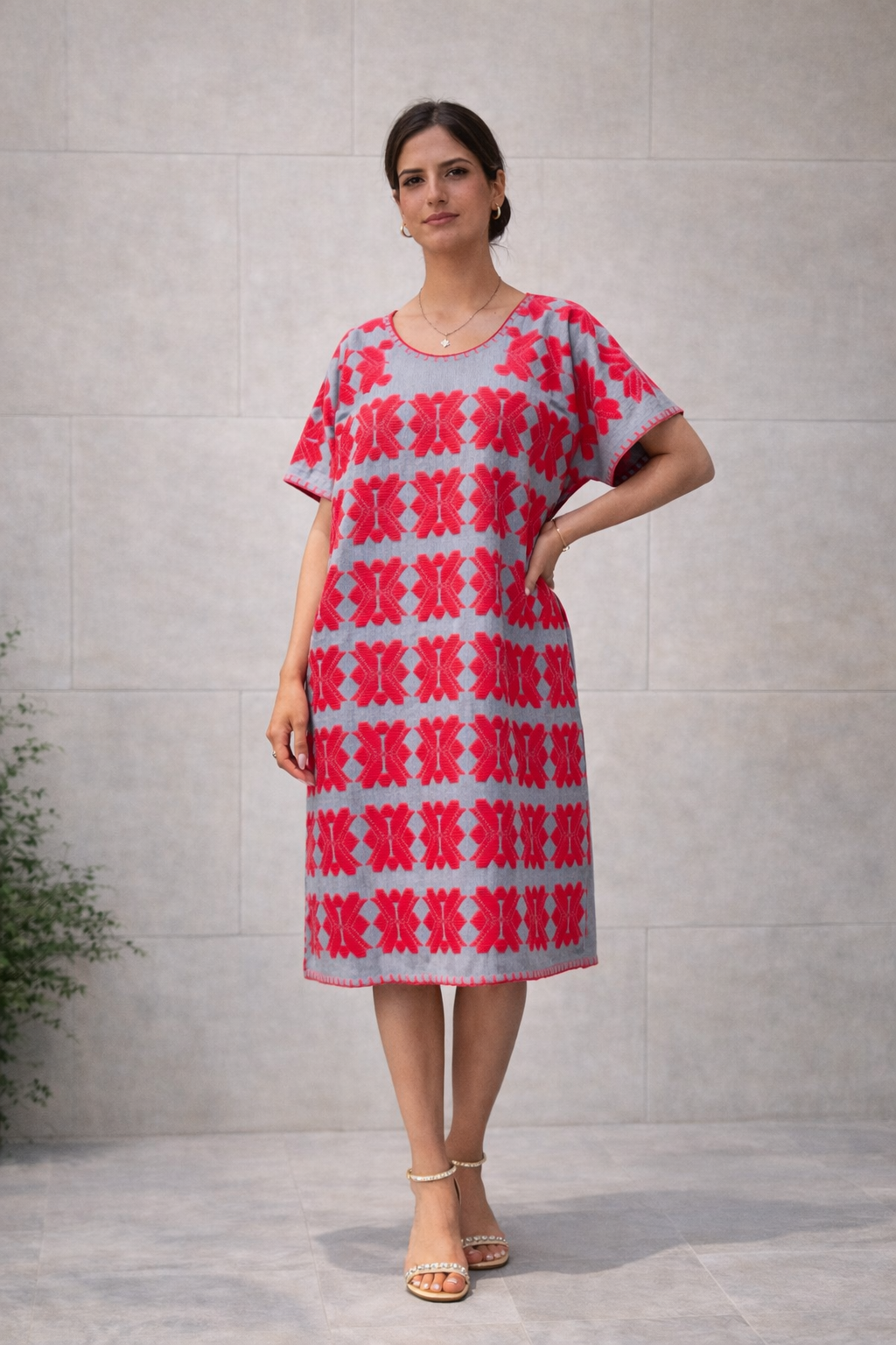 Pink Paradise Huipil