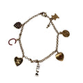 Celine Triomphe Gold metal Charm Bracelet