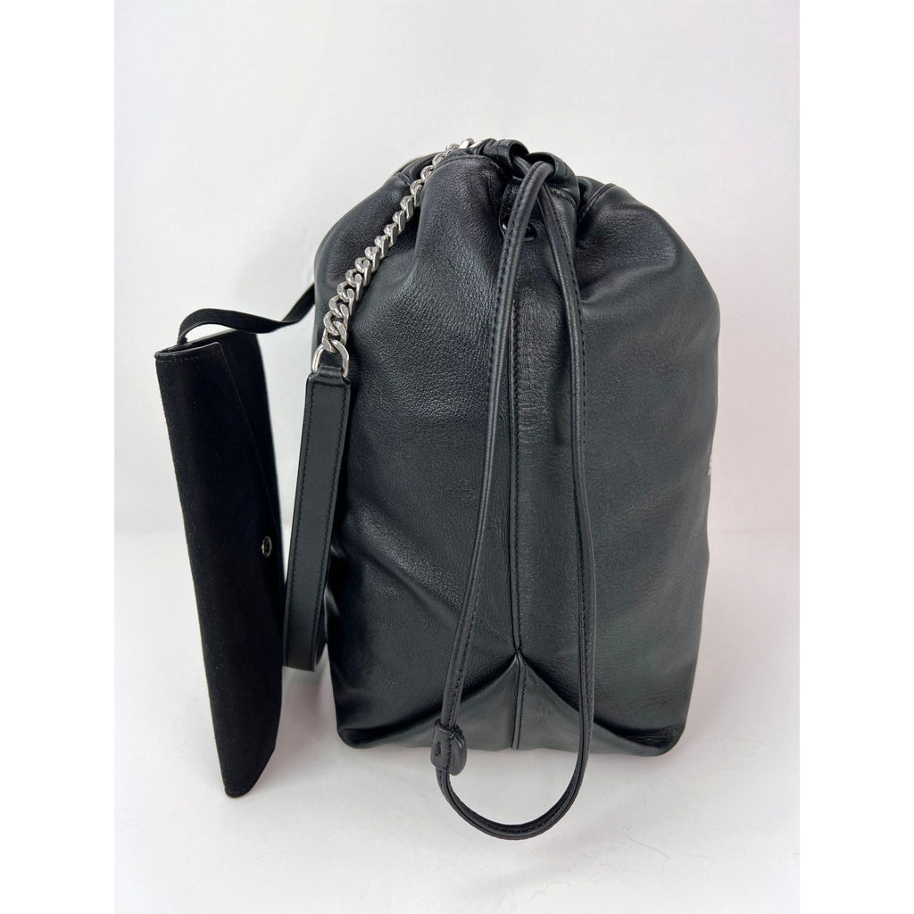 Saint Laurent Lambskin Teddy Drawstring Sac Bucket Bag