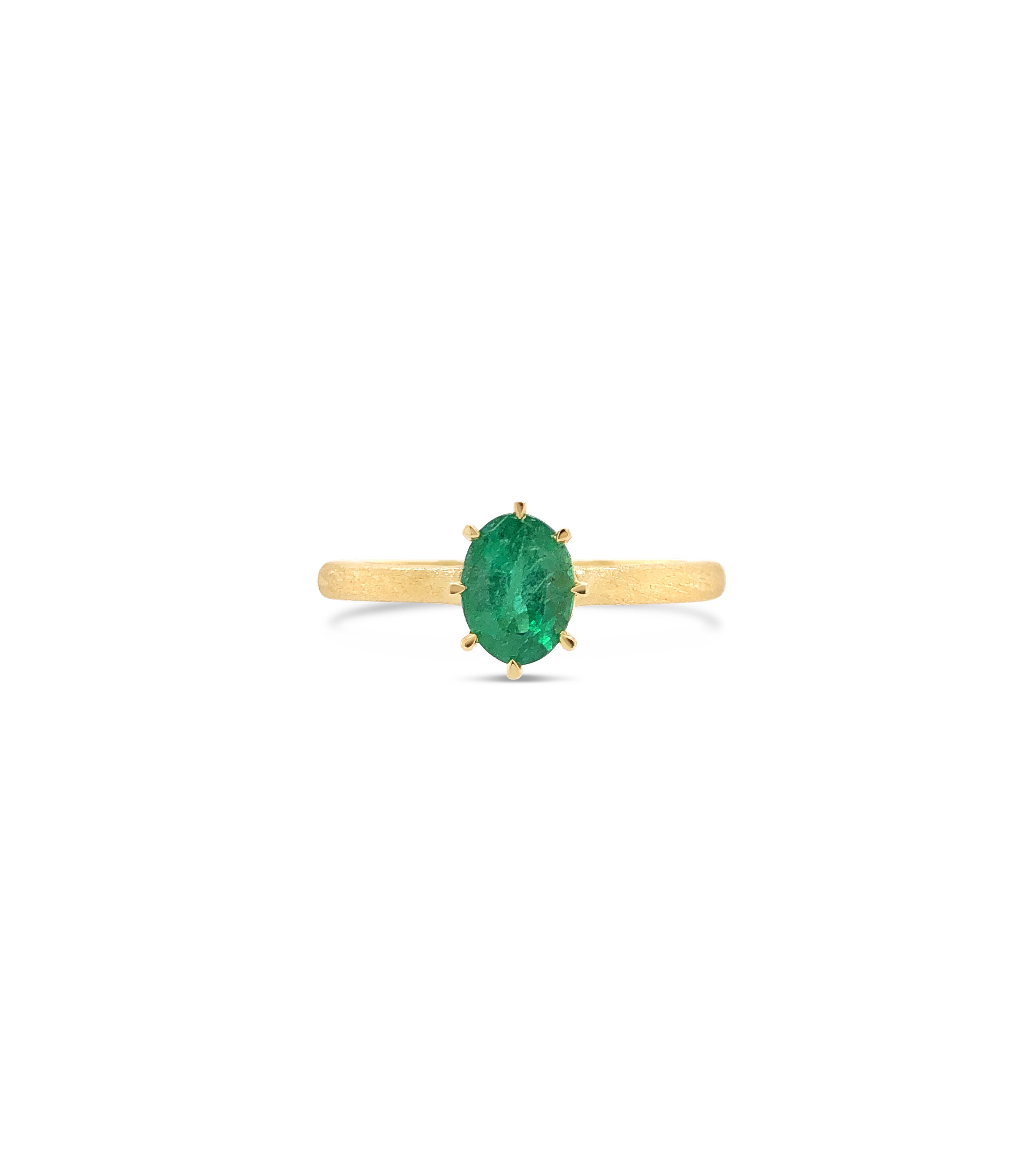 Emerald Solitaire Ring