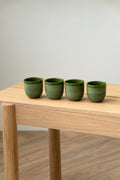Handmade Porcelain Espresso Cup. Green