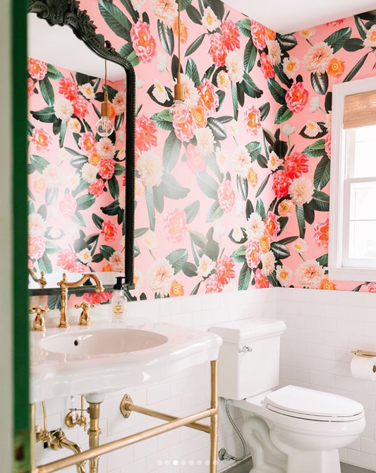 Flower Party Wallpaper, pink