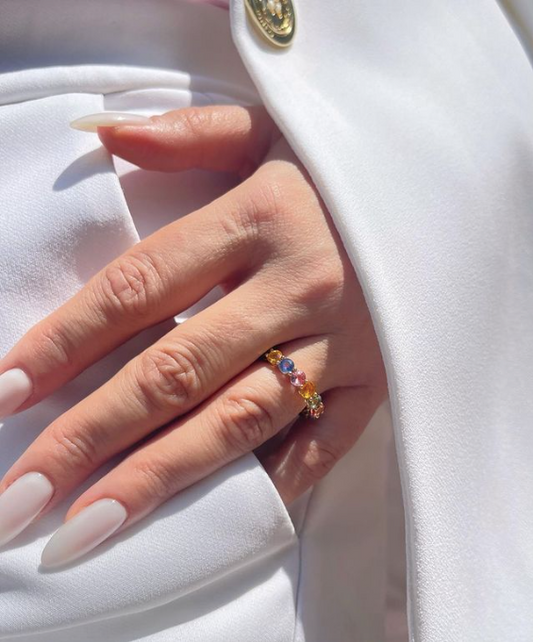 Multi Color Sapphire Ring