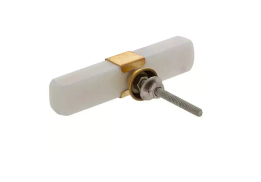 Marble White T-Knob - Stone Knob - Drawer Knob
