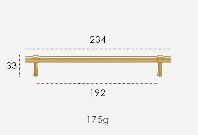 Brushed Brass Cabinet Pulls - Modern Solid Brass Handles  – Sleek & Durable Drawer Handles