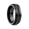 VALIANT Black Tungsten Ring with Black Sapphires – 8mm