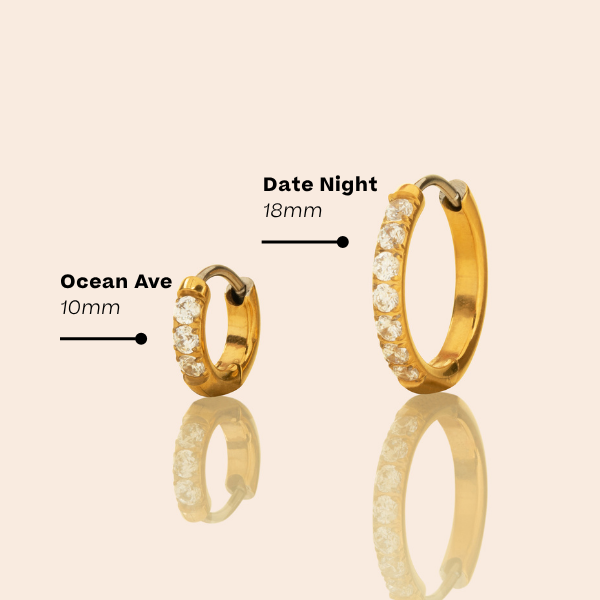 Single Ocean Ave Huggie Hoop Earring