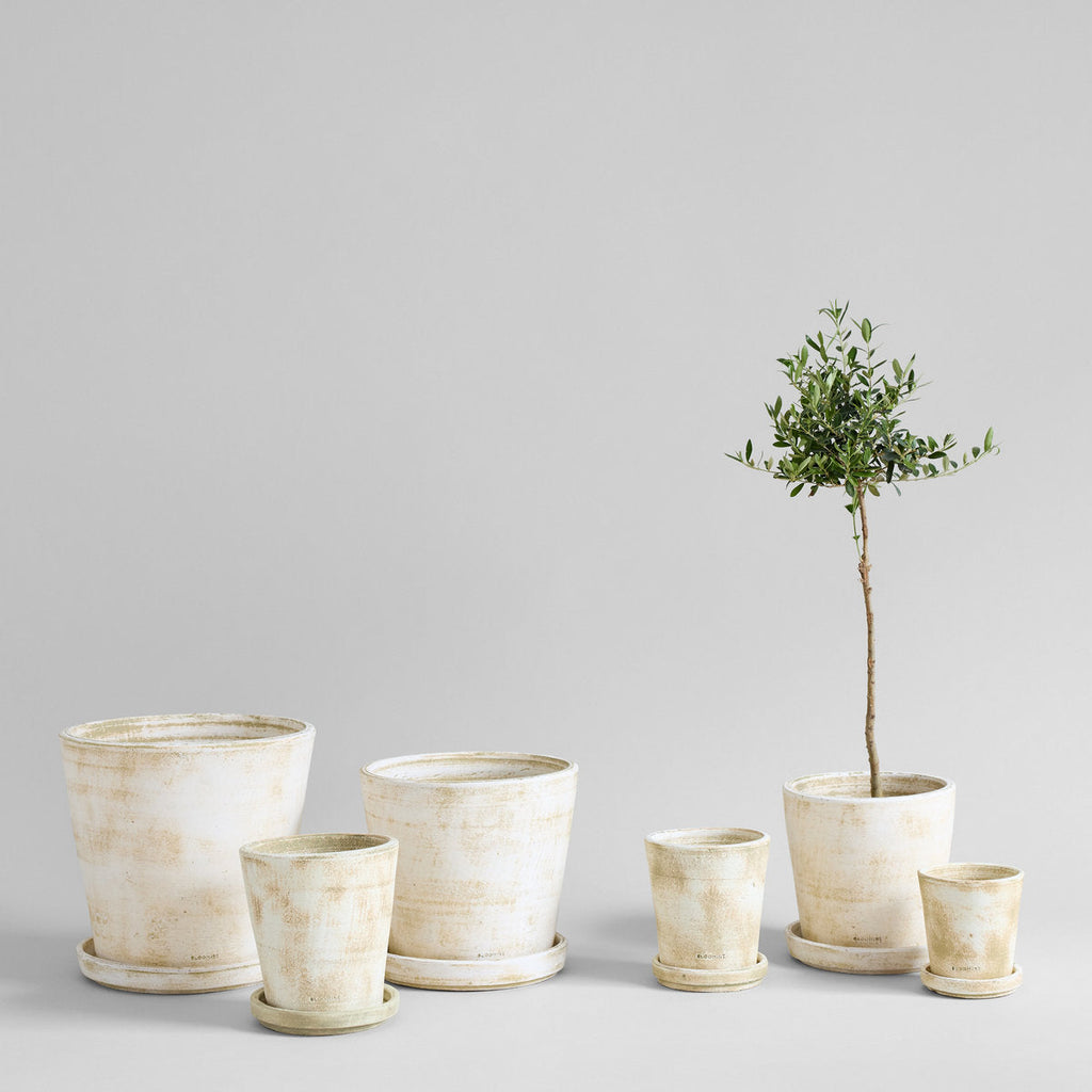 Tray for Basic Planter, White Patina
